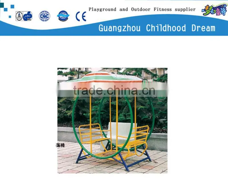 HC-14206 Metal outdoor round swing with roof