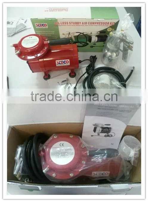mini AS09 inflatable air compressor with spray gun