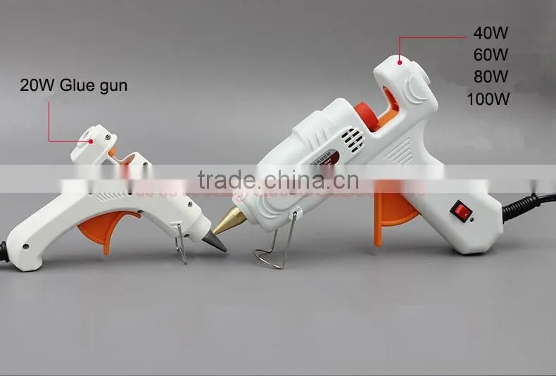 Hot melt Glue Gun, glue stick, adjustable tempreture, with turn on/off 10w-100w