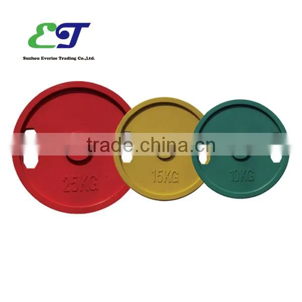 Olimpic plate with 2 holes / color weight plates