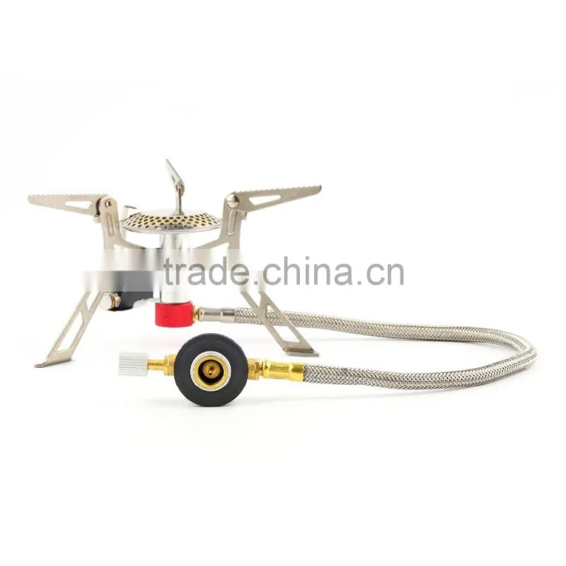 Aluminum Alloy Stainless Steel Outdoor Burn Camping Gas Stove Gas-powered Stove with Piezo Ignition Hiking