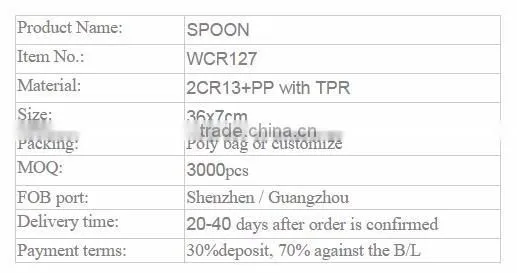 WCR127 Premium stainless steel utensils spoon Cooking Utensil Gadgets Set with TPR handle
