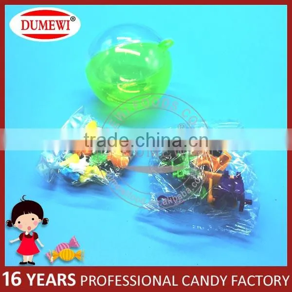 6CM Rainbow Ball Toy Plastic Balls with Small Toys and Candy