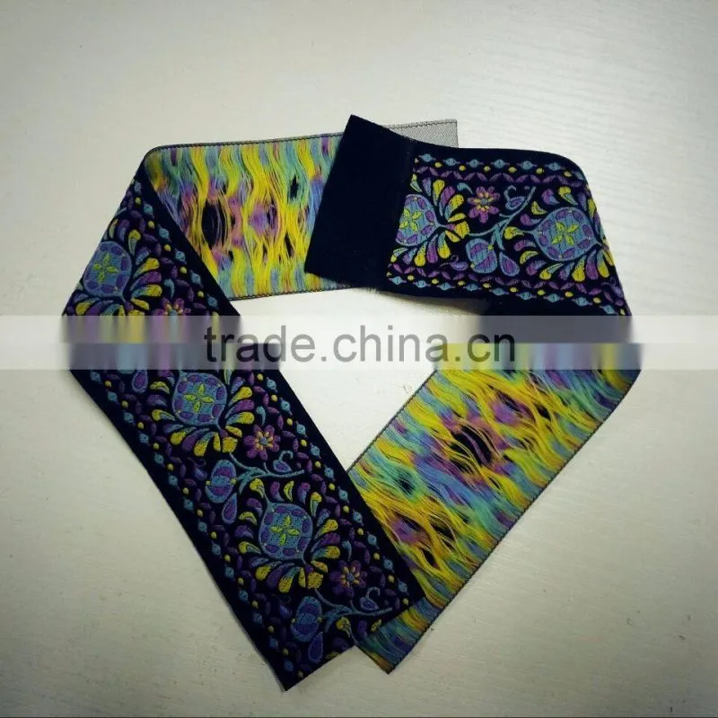 Custom high quality metal yarn jacquard ribbon for decoration