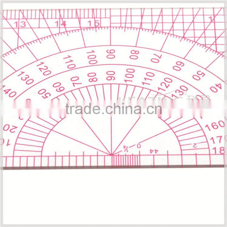 Shanghai kearing multi-function plastic grid protractor and grade ruler for fashion design # B-75