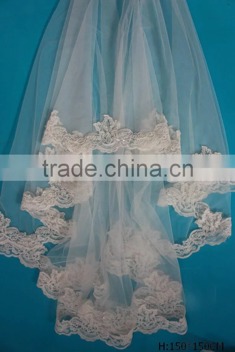 wedding decoration material face veil, cathedral wedding veil