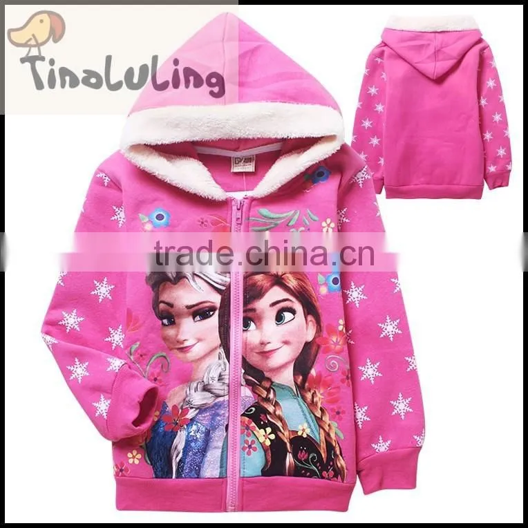2015 high quality children clothing Kids Winter Jacket fleece jacket girls zip jackets
