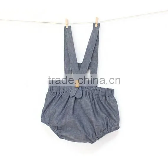 Wholesale Solid Yellow Ruffle Shorts Toddler Baby Girls Soft Cotton Pants
