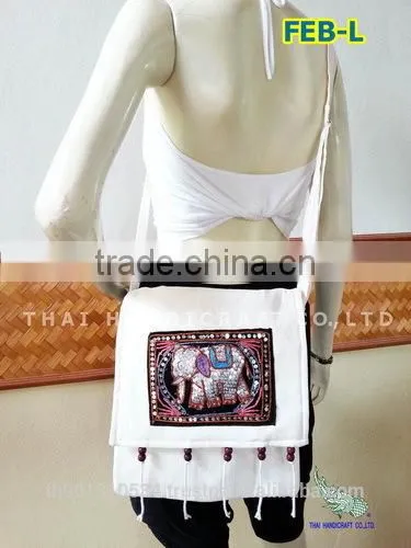 Thai Embroidered HMONG Hill Tribe Tote Handbag