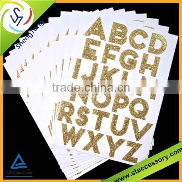 wholesale DIY glitter gold letter stickers