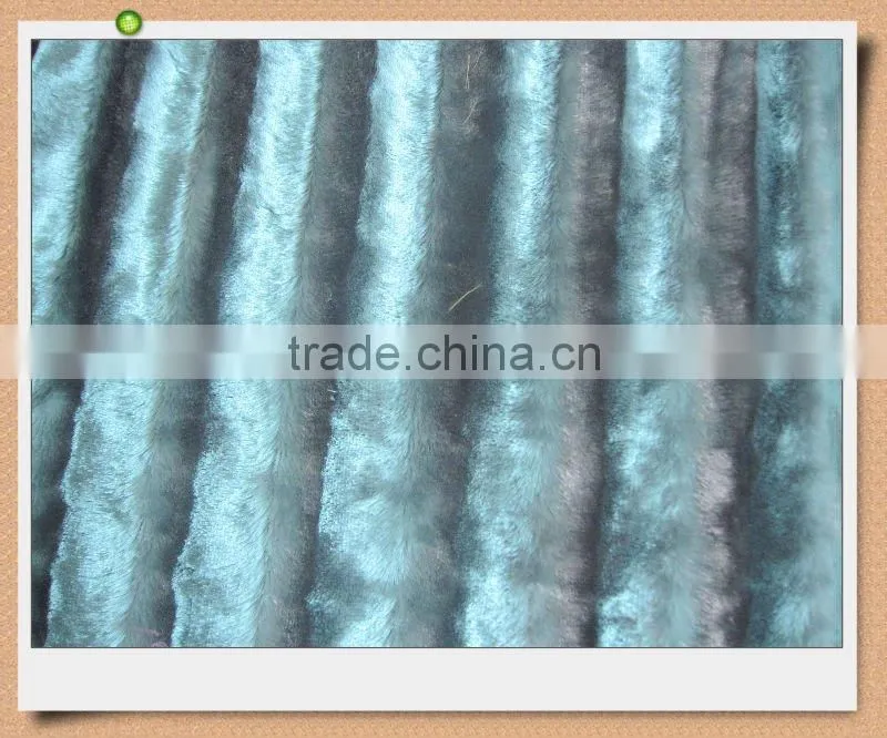 100%polyester stripe pv plush
