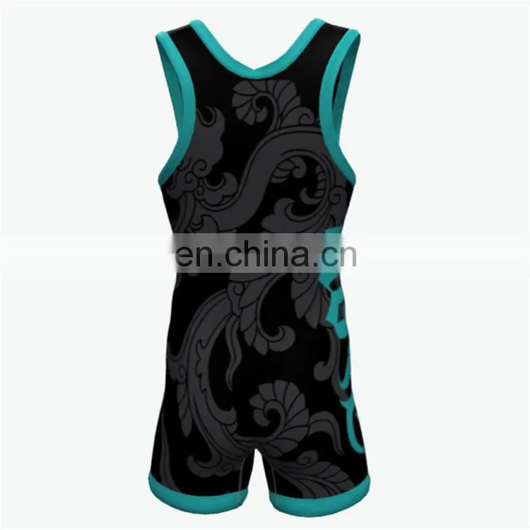mens wrestling singlets printed by sublimation