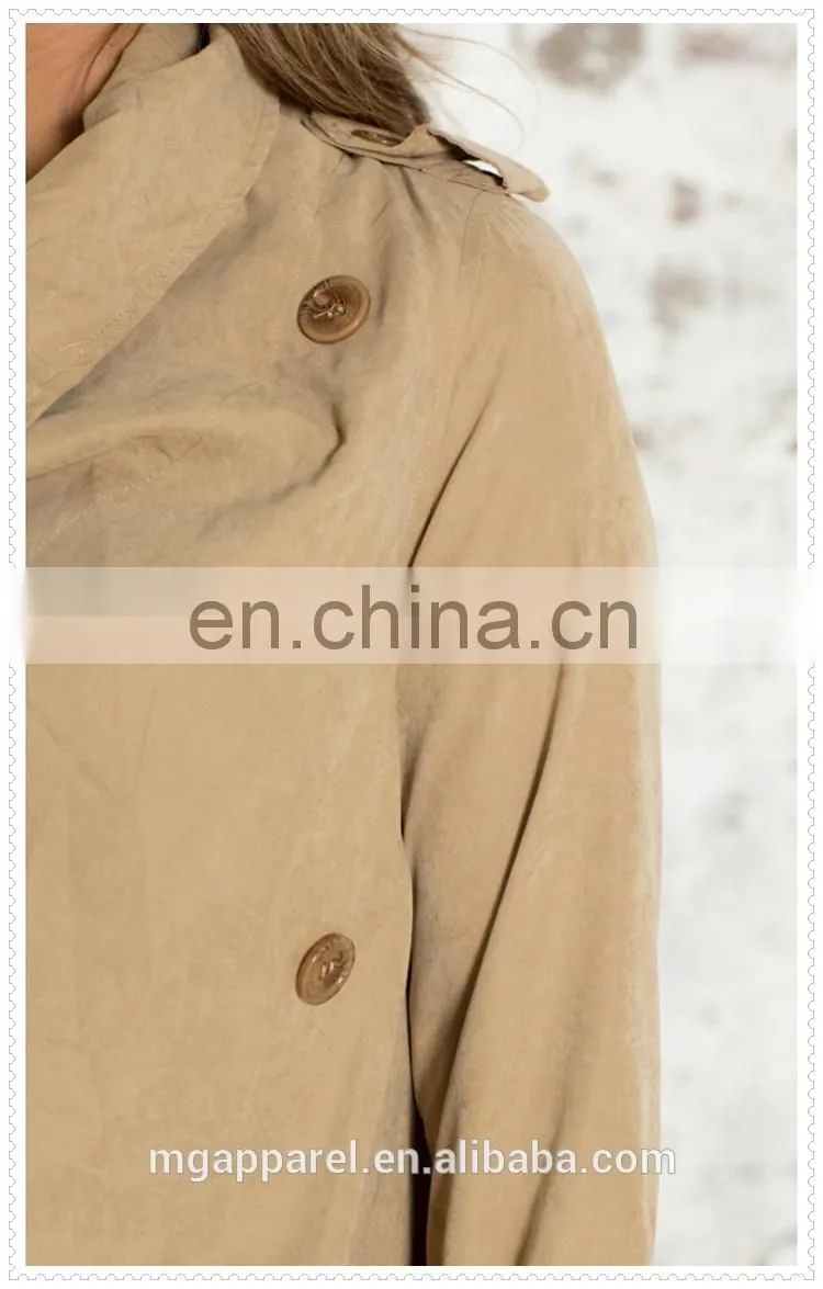 china latest coat designs women high quality fashion camel trench coat