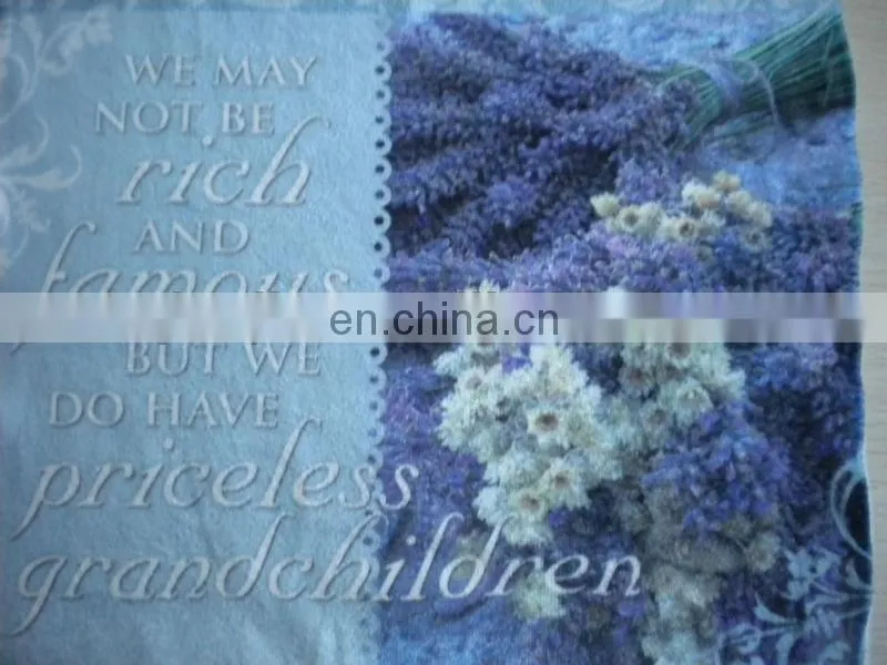 2014 new Beautiful soft microfiber printed tea towel