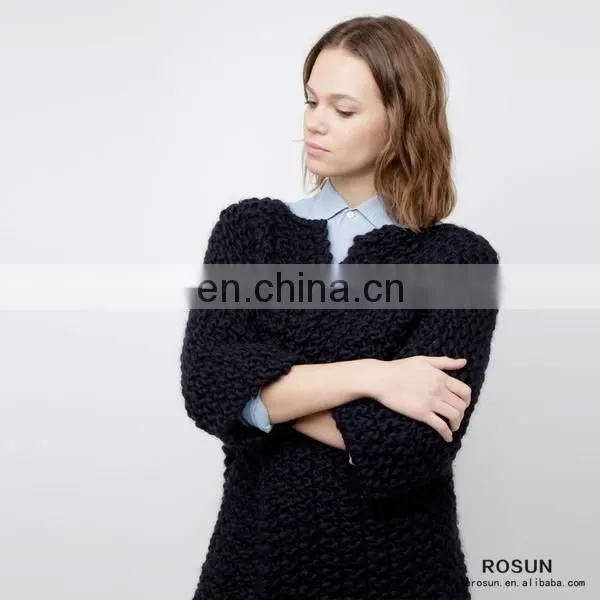 Formal Open Front Handmade Knitted Cardigan Sweater