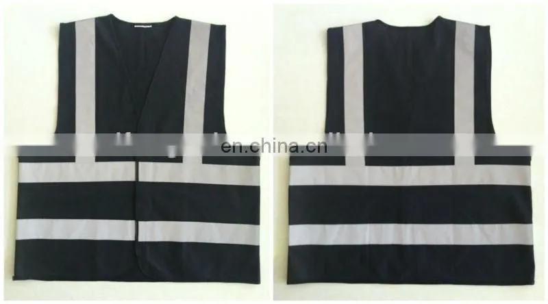Roadway Alarm Black vest reflective safety KF-005B