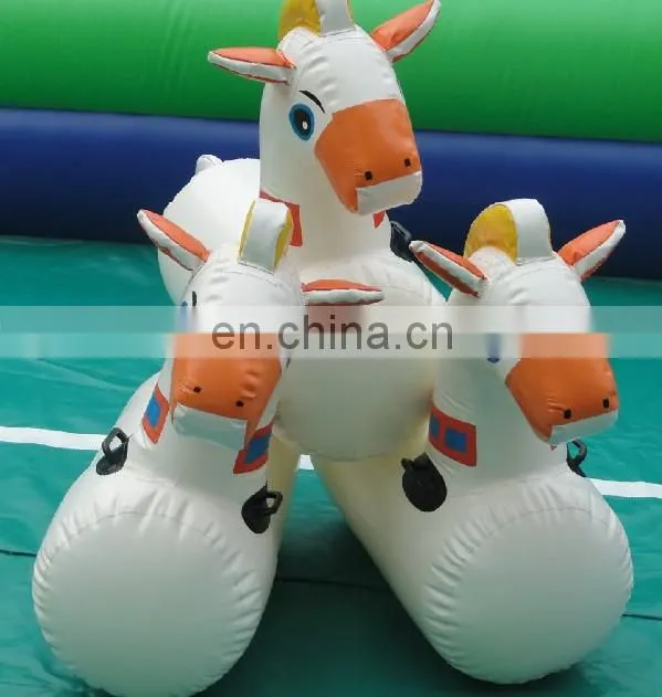 High quality 3 Lane inflatable horse racing,Outdoor sport games inflatable fun derby for kids