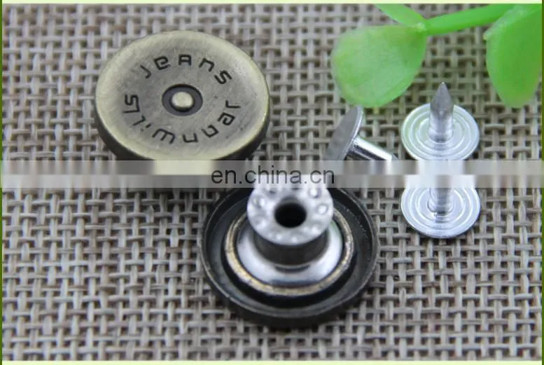 china supplier custom metal jean button