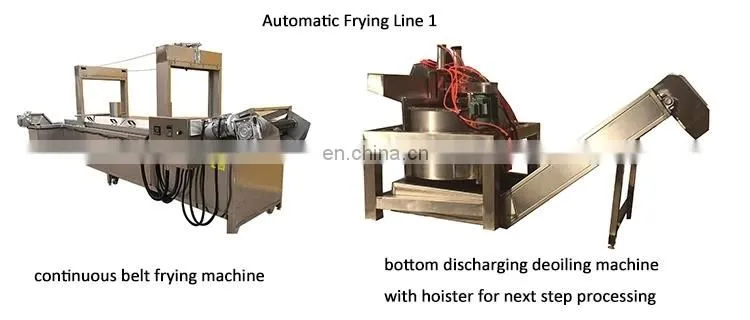 Top quality automatic potato chips frying machine onion chicken wing frying machine