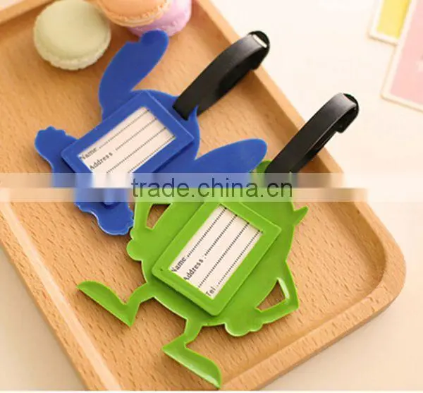 Cute color figure silicone luggage tag