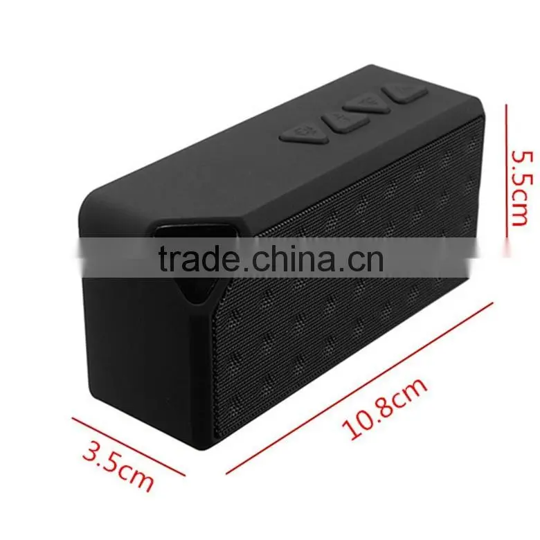 2016 mini rectangle card slot popular LC- X3 bluetooth speaker