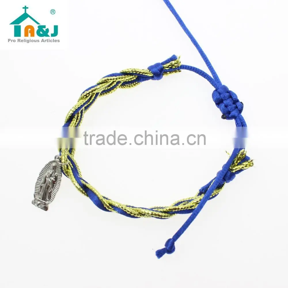 Our lady of guadalupe braided bracelet
