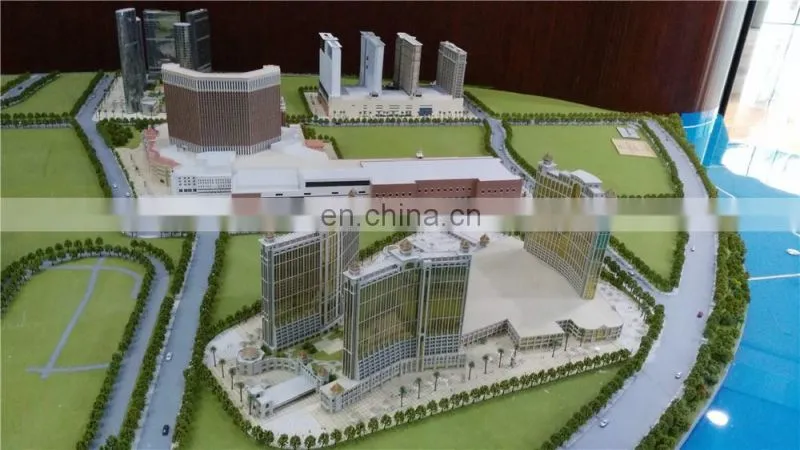 High quality 3d miniature city plan building model for development