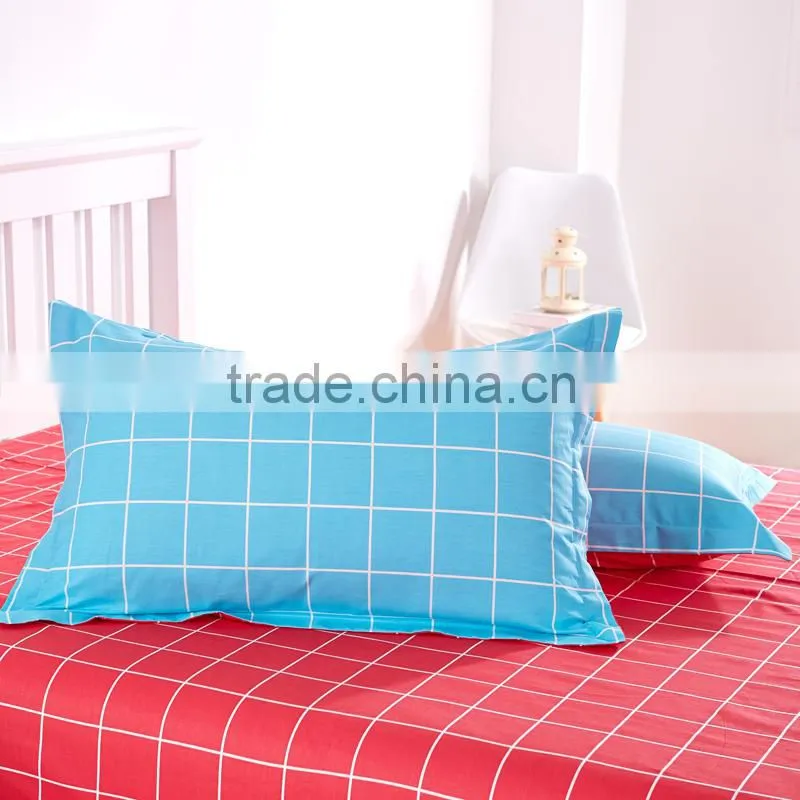 Wholesale price 100%cotton red palid print flat sheet Chinese bedding wholesale children's bedding sets