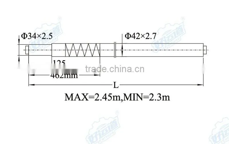 04198 Curtain side truck parts cargo adjustable support bar