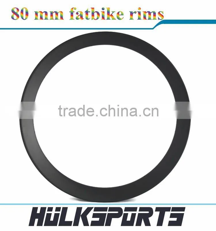 2016 Carbon Bike Kits 26er 80 mm wide carbon rims 26'' 80 mm fatbike rims mountain bike carbon rims for sale