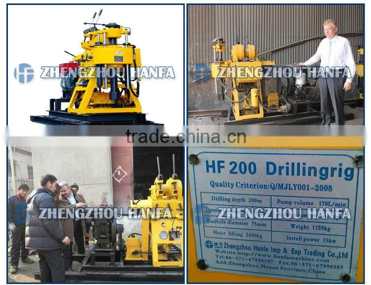 Hard Rock Driller! HF200 Rock Core Sampling Drilling Rigs for sale