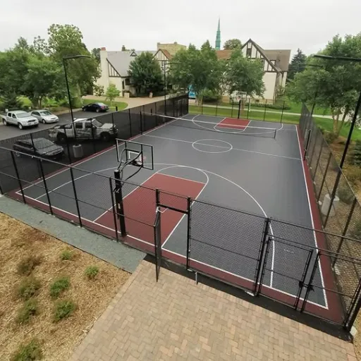 outdoor basketball court fence (4)
