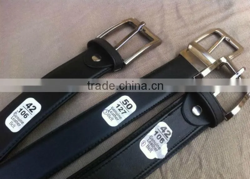 New Mens Double Holes Dress Casual Black Leather Belt 2Prong Roller Removable Buckle