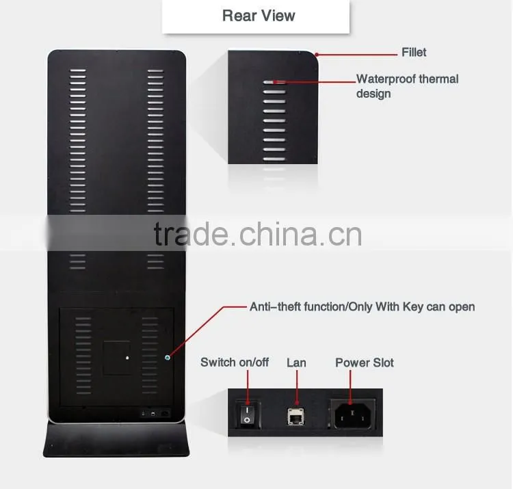 46 inch china alibaba good reputation perimeter advertising led display