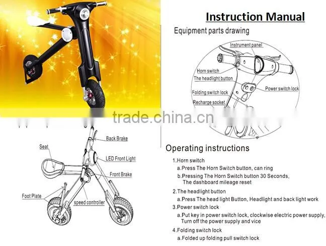 2 wheel electric scooter with aluminium ,Lithium battery 3 hours charging time