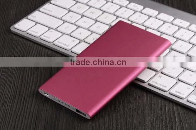 2015 Ultra-thin metal 5000mah lady power bank