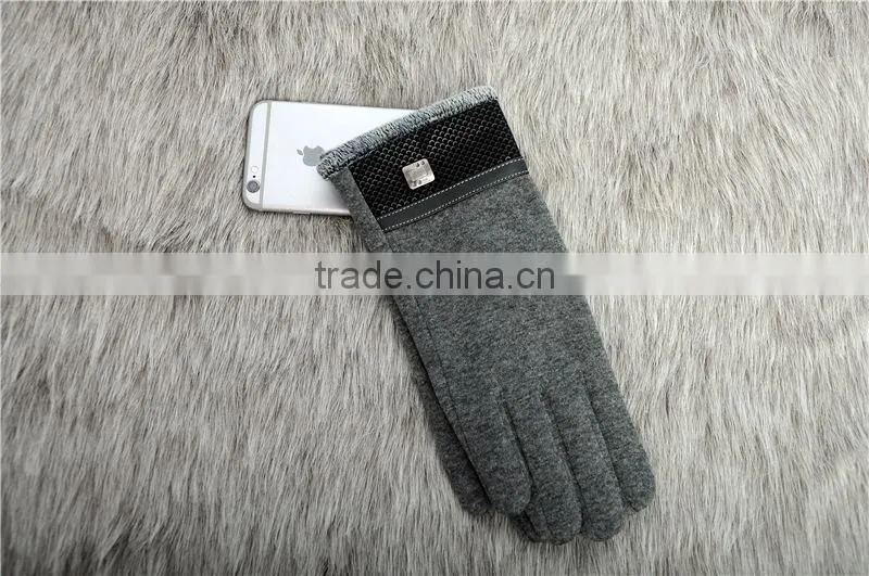 Men's Touch Screen Gloves , Fashion Full Finger Cycling Gloves With Warm fluff