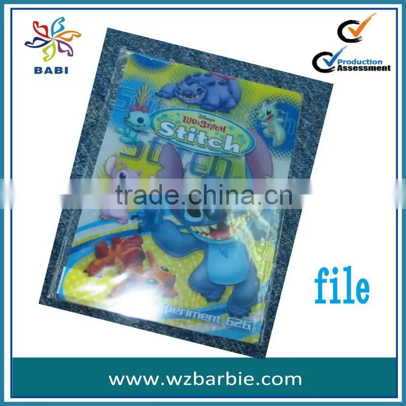 pvc cartoon file folder for children