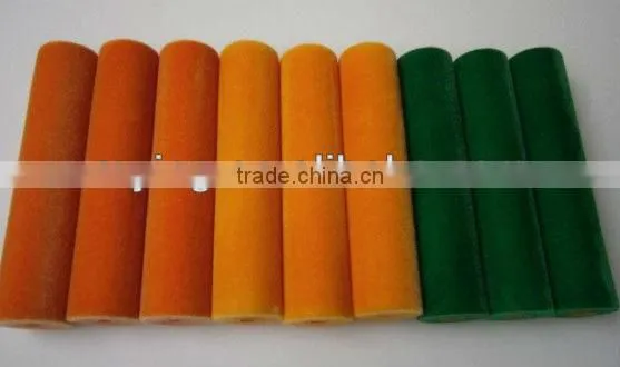 Flock sponge foam paint roller cover