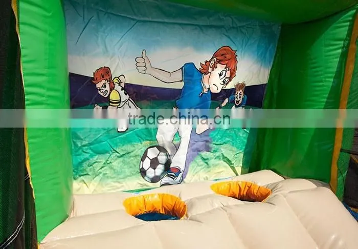 Customize soccer carnival game,soccer goal post toss game,inflatable football goal