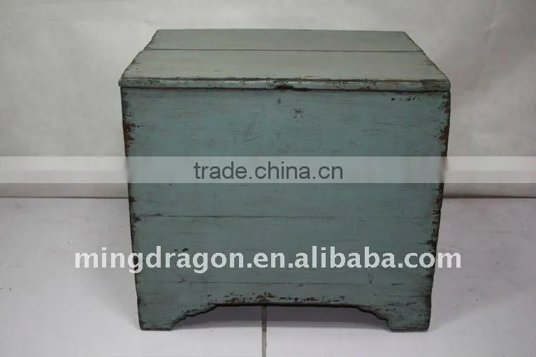 chinese antique hand painted wooden money chest