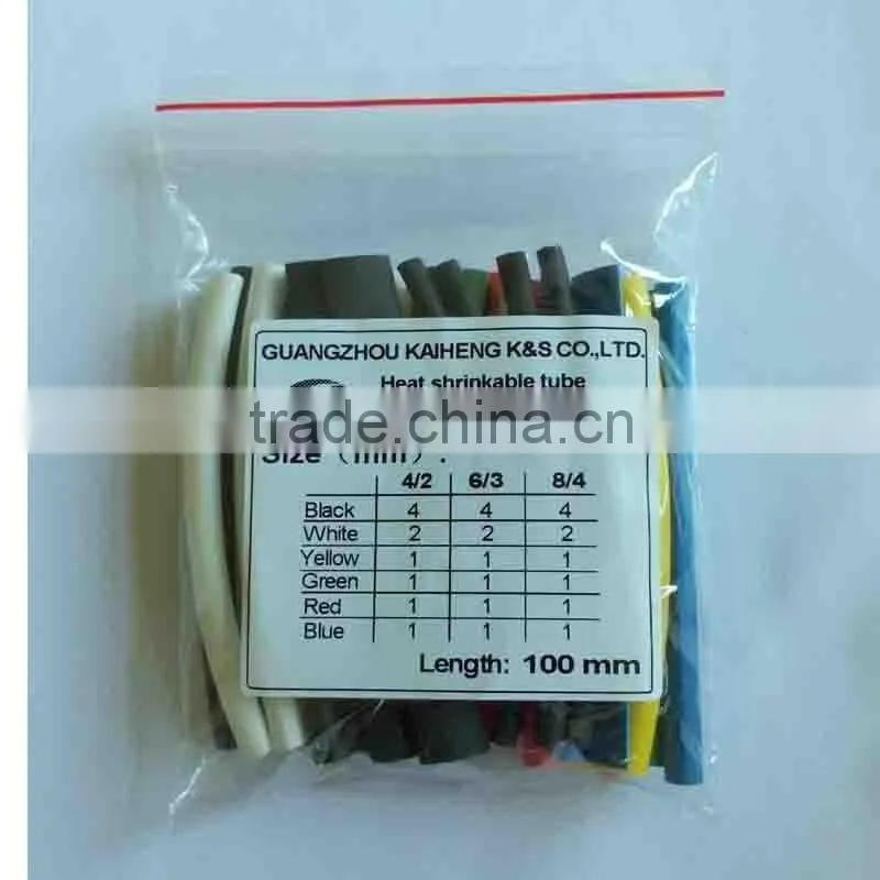 8mm hot sale polyolefin material heat shrink insulation red tube