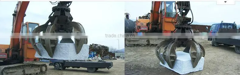 Hydraulic clamshell Excavator grab bucket for discharge rock scrap