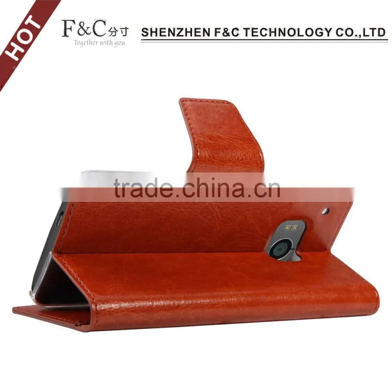 For HTC One M9 wallet pu leather case with card slots