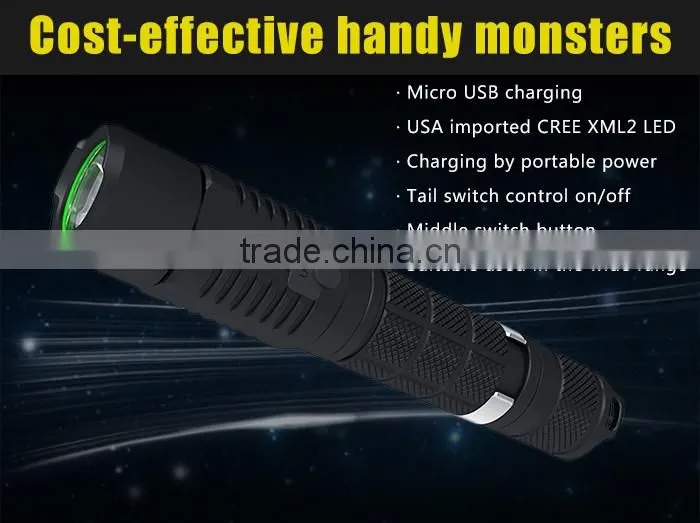 USA imported XML2(U2) 1100lm USB leds torch