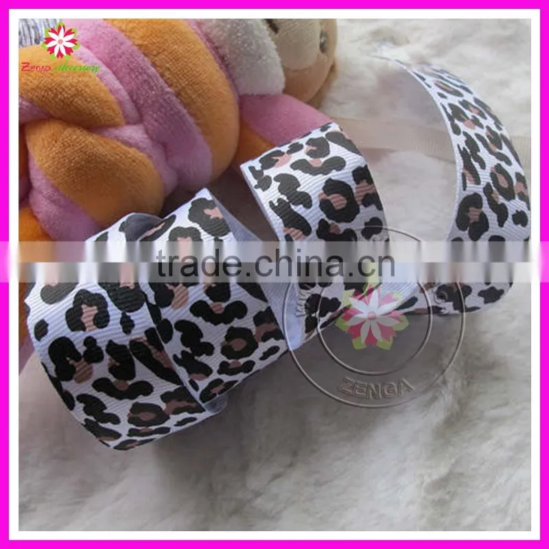 ZEBRA PRINT GROSGRAIN RIBBON