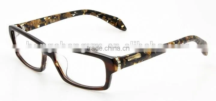 Acetate optical eyeglasses for men with multi colorful marble grain tortoise