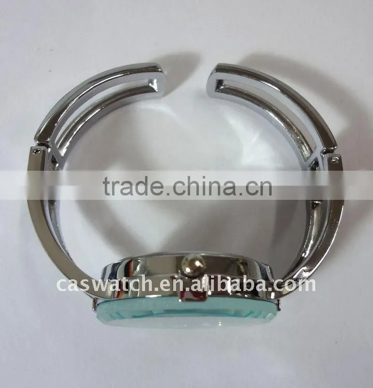 ladies' bangle watch with floating diamonds