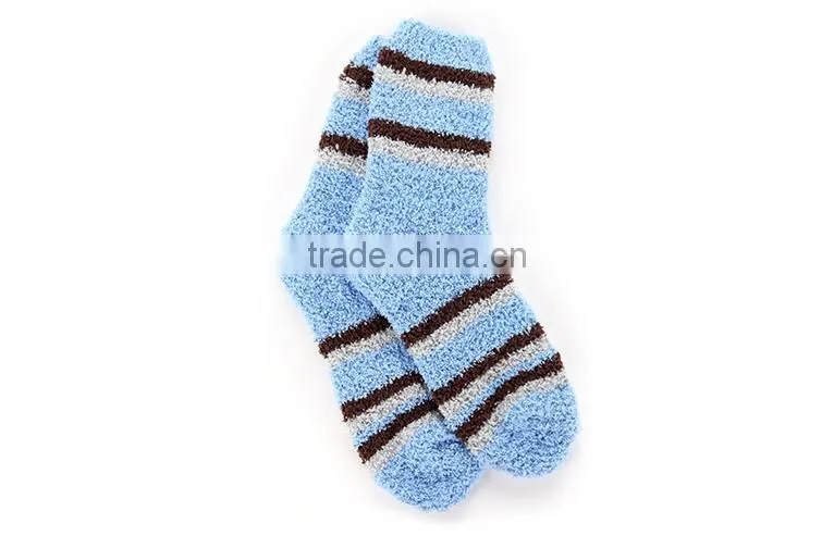 Colorful stripe sleeping socks soft bed socks for men