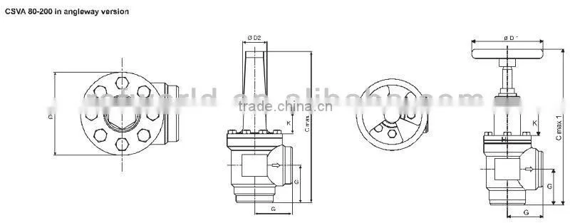 castel stop valve 1-3/8"